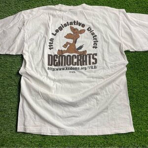 Vintage KC democrats White Graphic T-Shirt